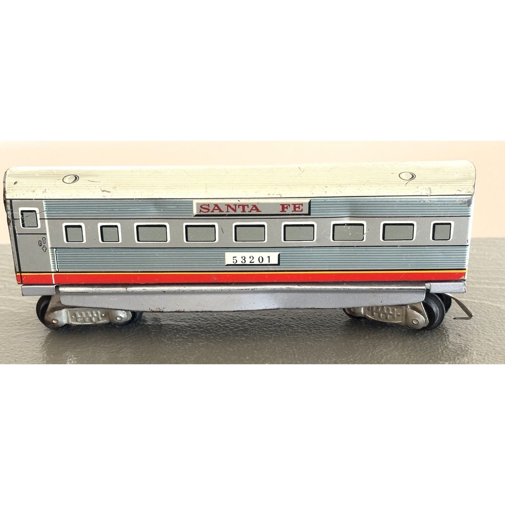 Vintage Tin Litho Santa Fe Train Car #53201  Made In Japan Metal